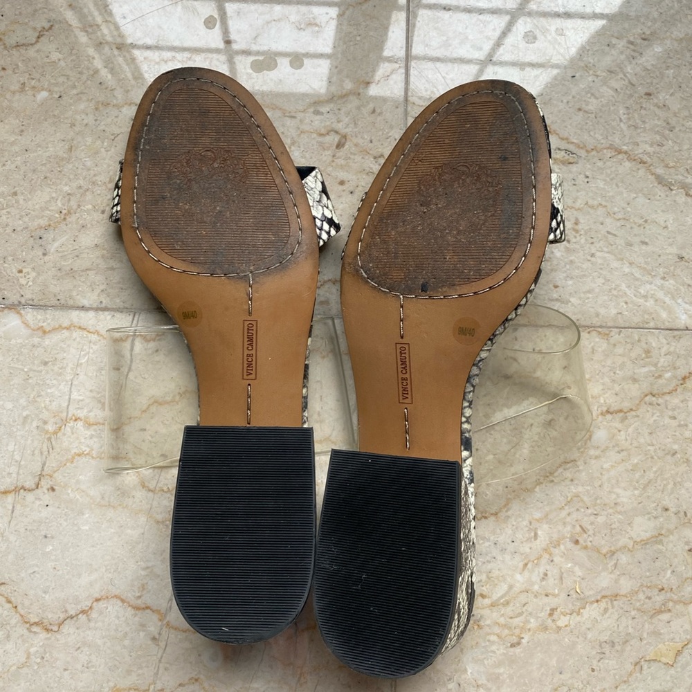 Vince Camuto Python Sandals With Clear Strap - image 6